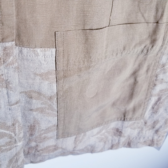 Wildroot linen silk long sleeve button shirt tan - Picture 8 of 10